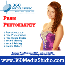 Berkshire Prom / leavers Ball Photographer with mobile studio, instnat viewing and printing